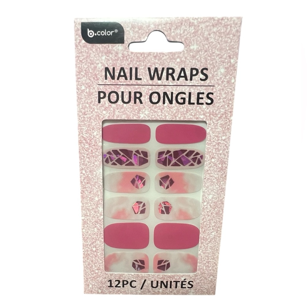 FREE WITH PURCHASE NEW b.color Nail Wraps 
self Adhesive Nail Strips